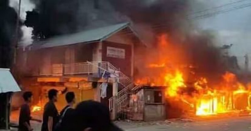 manipur house on fire