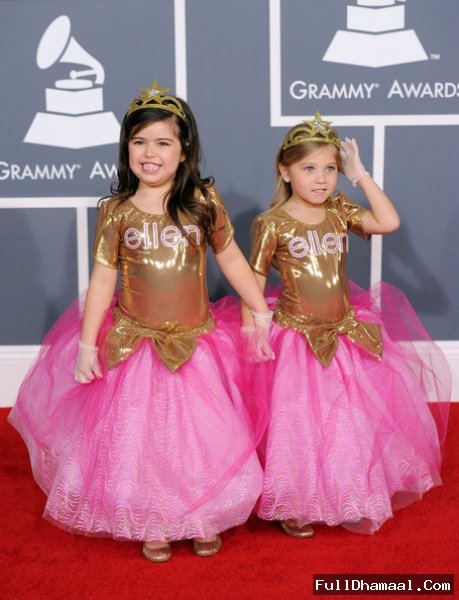 Sophie Grace and Rosie  At 54th Grammy Awards