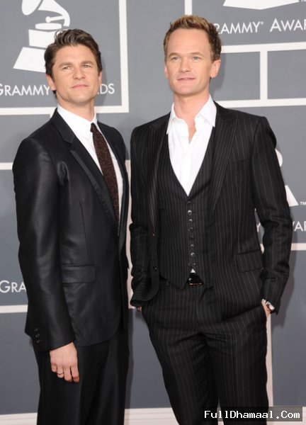Actor Neil Patrick Harris and David Burtka At 54th Grammy Awards