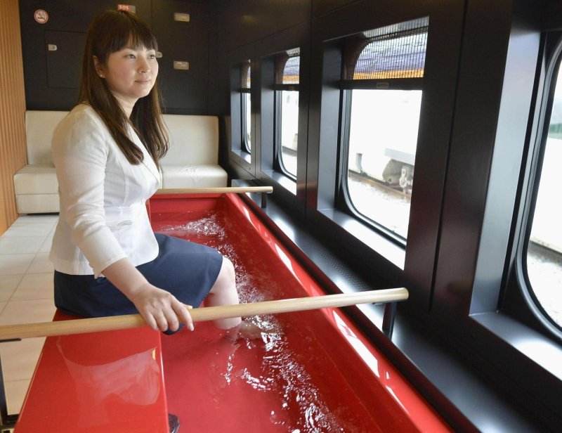 Trains with foot spas