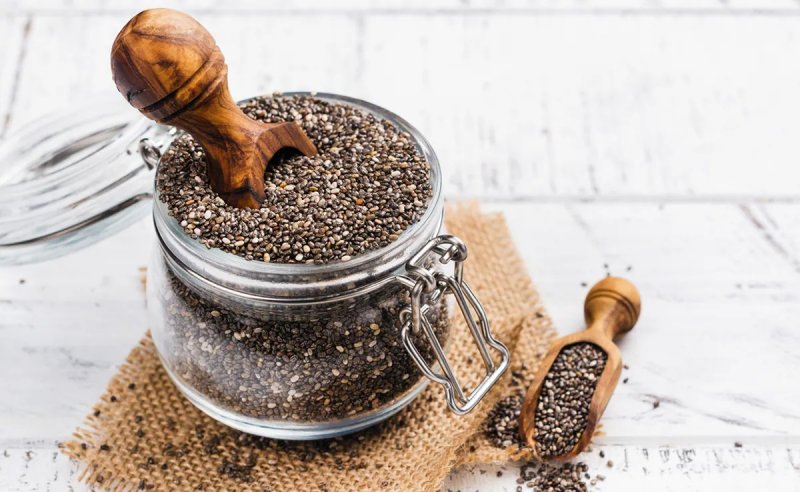 Chia seeds are high in fibre, protein as well as iron.