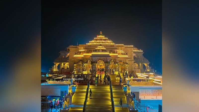 Today marks the grand inauguration of the Ram temple, with the Prime Minister in Ayodhya, celebrated nationwide.