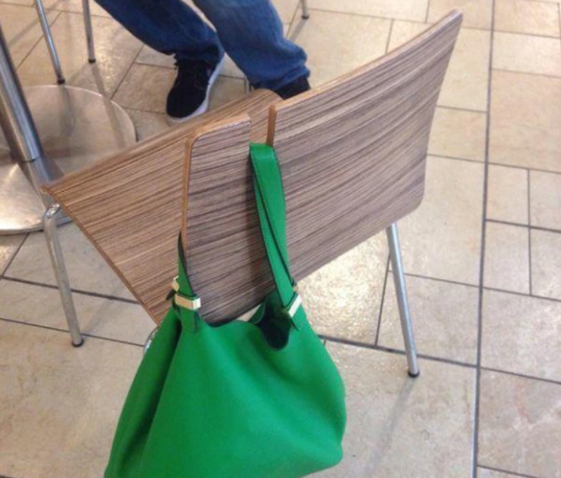 The chair that holds your bag