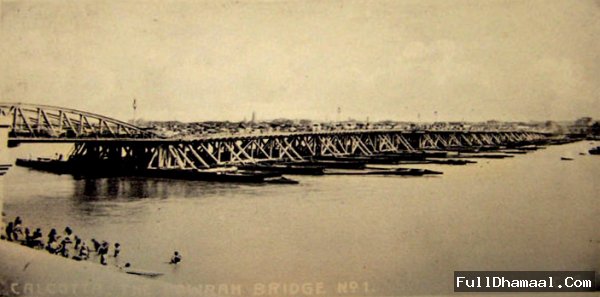 The Old Howrah Bridge Of Calcutta-(Kolkata) In Year 1912