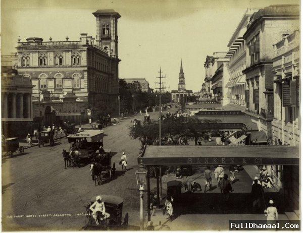 the old court house street of Kolkata(Calcutta) taken in 18th Century