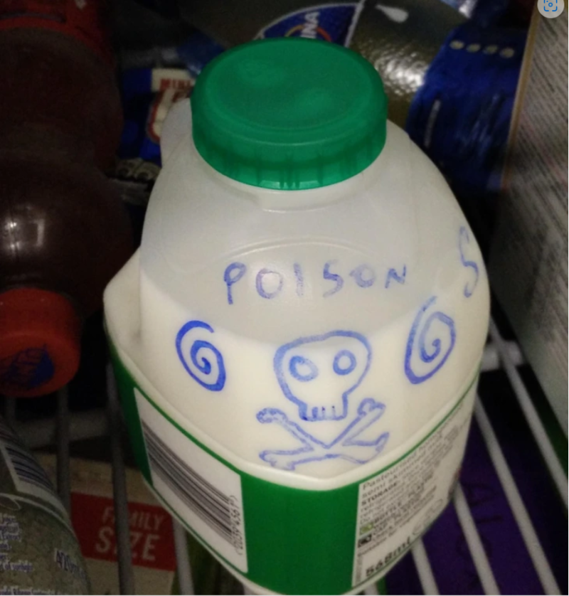 My co-worker’s genius idea to prevent others from using his milk