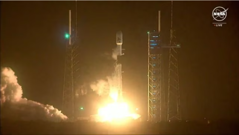 A SpaceX Falcon 9 rocket carrying NASA's PACE mission launched from the Cape Canaveral Space Force Station’s Space Launch Complex 40. 