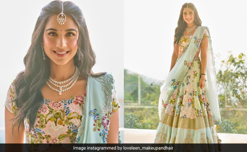 Radhika Merchant is a picture of floral elegance in this lehenga
