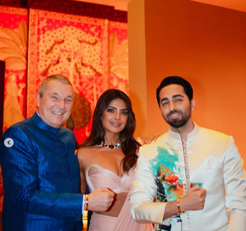 Priyanka Chopra shared snapshots from Isha Ambani Holi festival, Nick Jonas reacted to her stunning pastel saree look.
