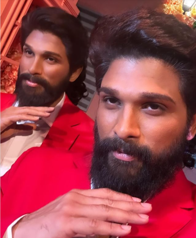 When Allu Arjun unveiled his wax statue at Madame Tussauds Dubai, he received a shout out from his wife Sneha, saying, To the man