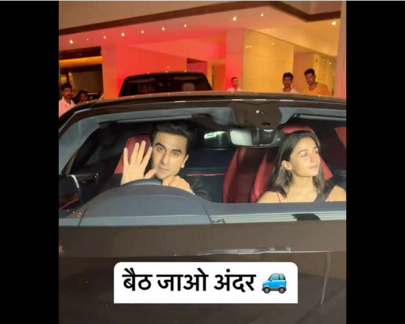 Ranbir Kapoor took Alia Bhatt for a spin in his new Bentley and told excited paparazzi, Come and sit inside.