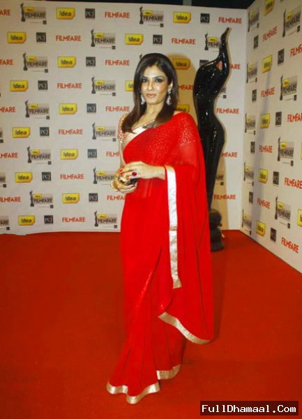 Raveena Tandon At 57th Filmfare Awards 2102