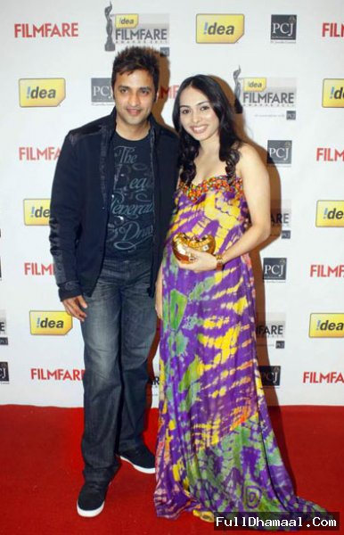 Ganesh Hegde & Wife Sunayna At 57th Filmfare Awards 2102