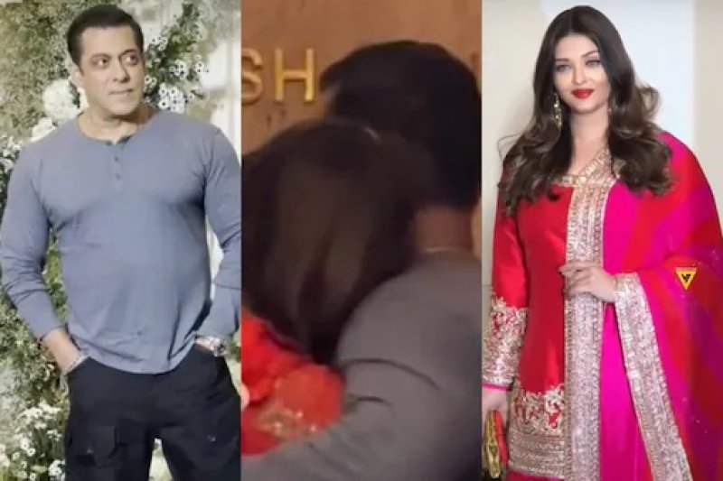 A video has fans speculating that Salman Khan and Aishwarya Rai shared a hug a recent party.